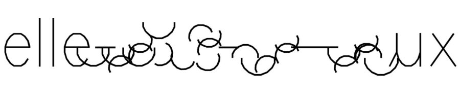 exemple de composition typographique pour la contraction des mots « elle » et « eux » avec le Cirrus Cumulus de Clara Sambot