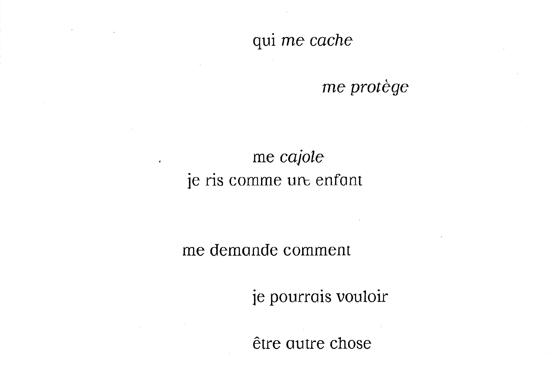 Détail d'une page du recueil Où sont les adultes ? avec des ligatures post-binaires