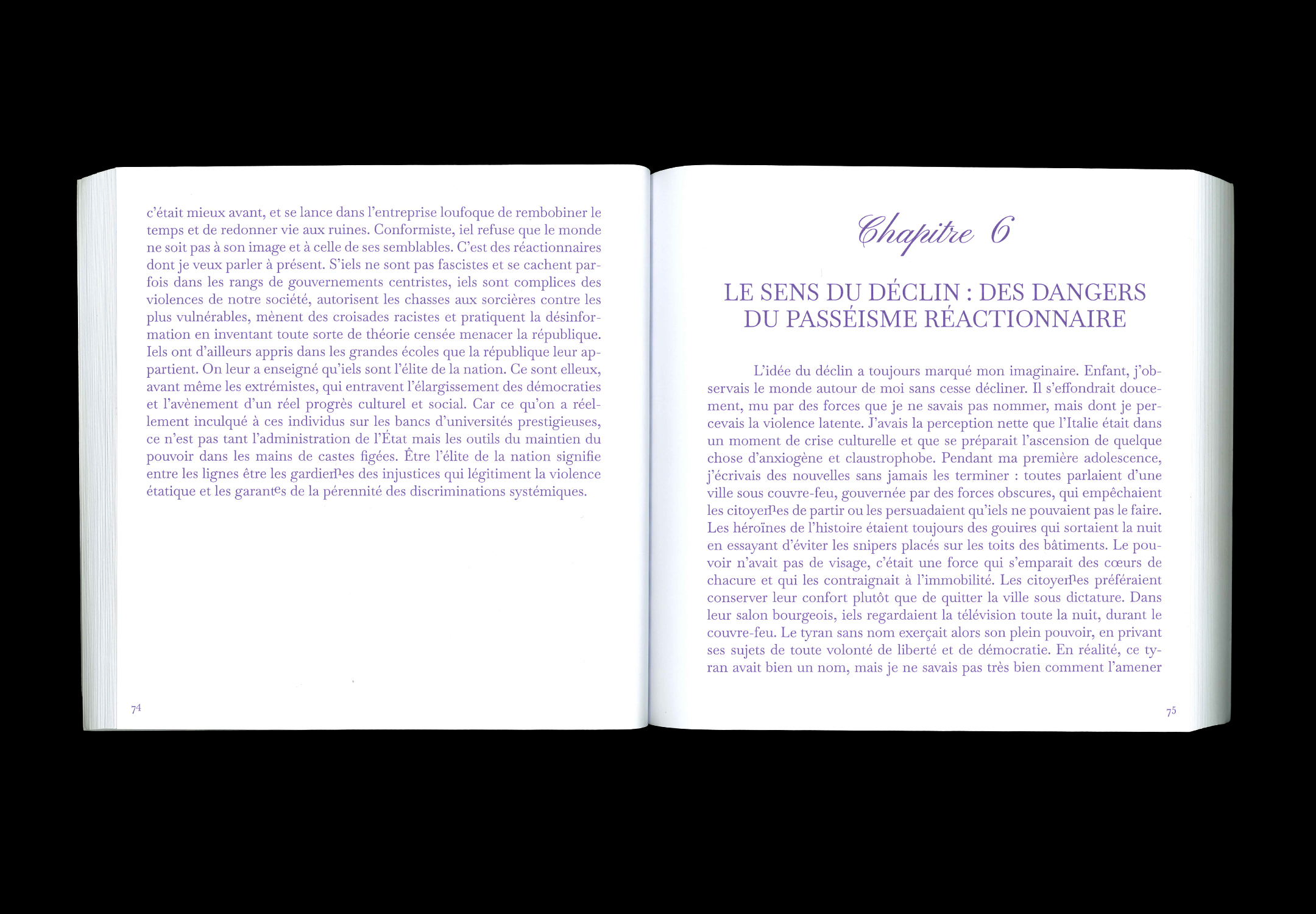 Double page du livre Manifeste pour une démocratie déviante