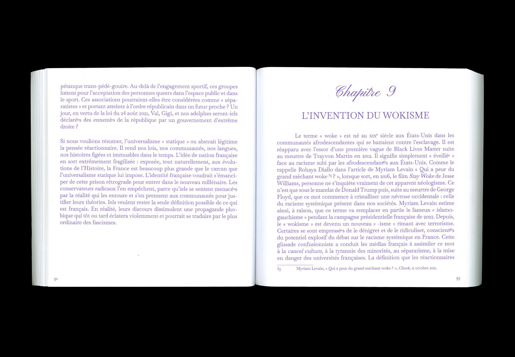 Double page du livre Manifeste pour une démocratie déviante