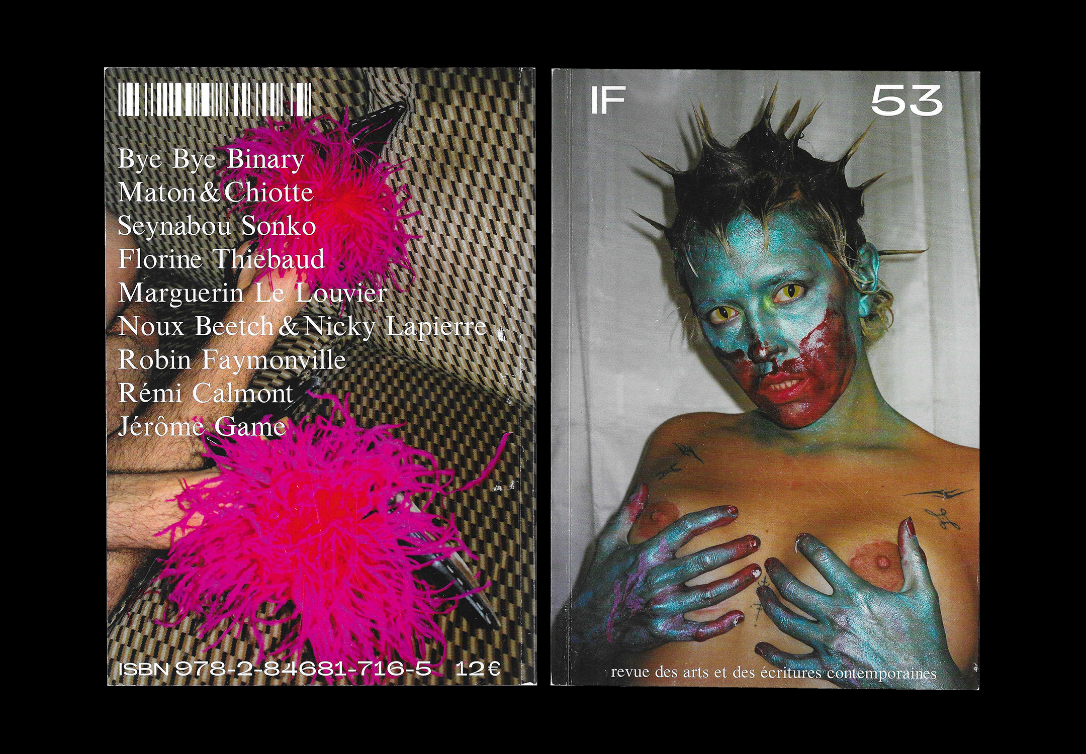 Première et quatrième de couverture du n°53 de la revue IF revue des arts et des écritures contemporaines