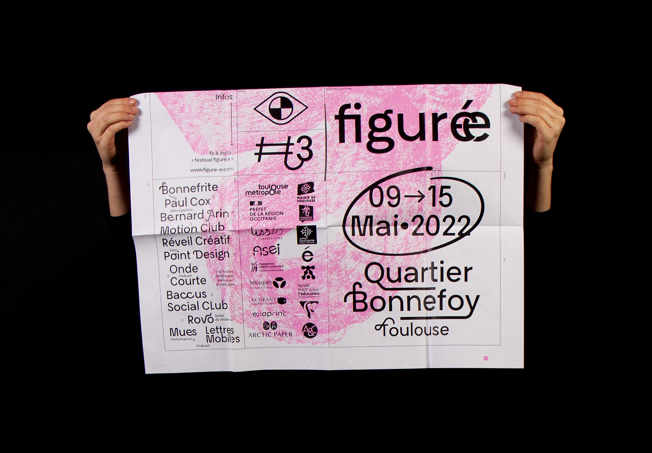 Affiche/programme du festival de graphisme Figuré·e