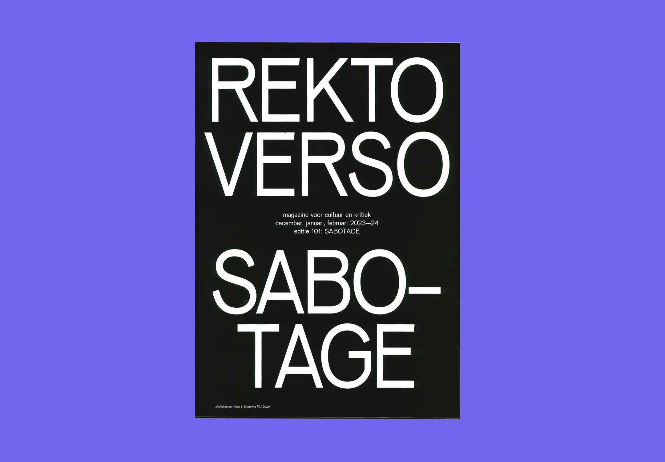 Couverture du magazine Rekto Verso