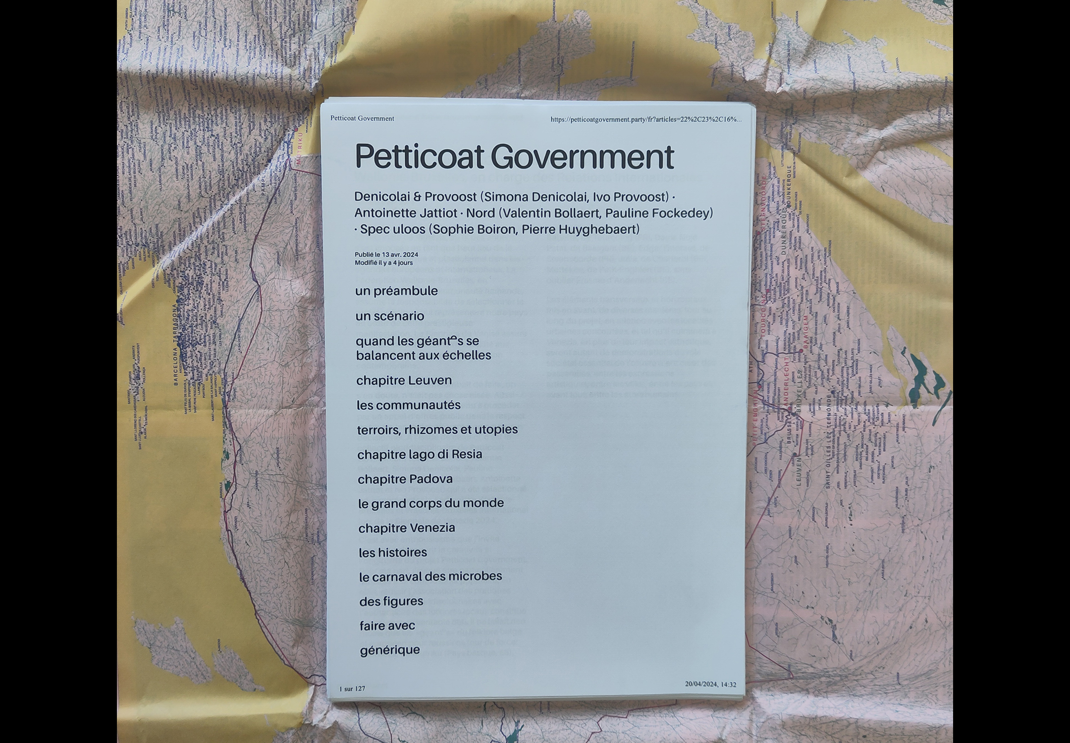 Page de garde du catalogue Petticoat Government.