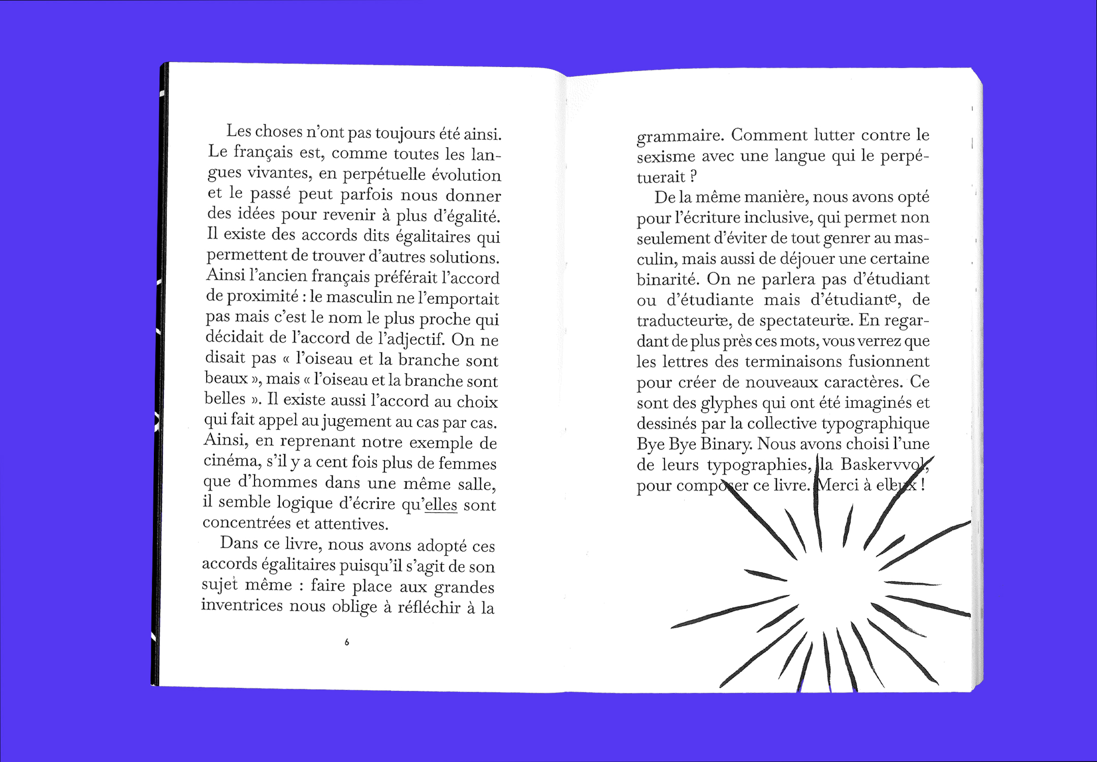 Double-page intérieure du livre, avec du texte et une illustration.