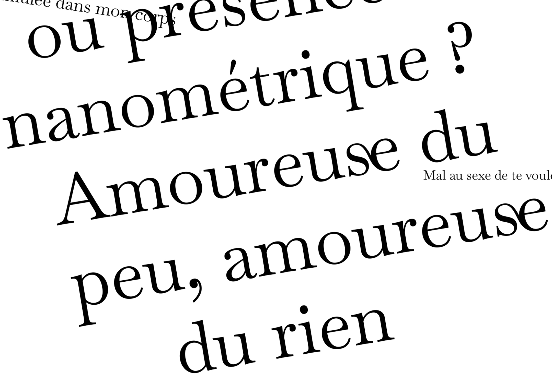 Plan rapproché sur les glyphes inclusifs