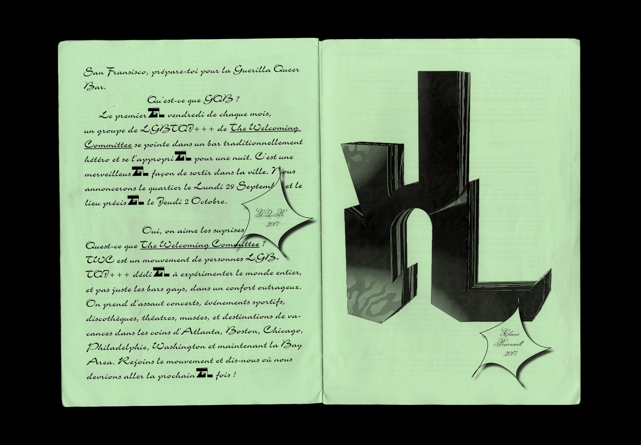 Double page intérieure du fanzine Amils Agitels