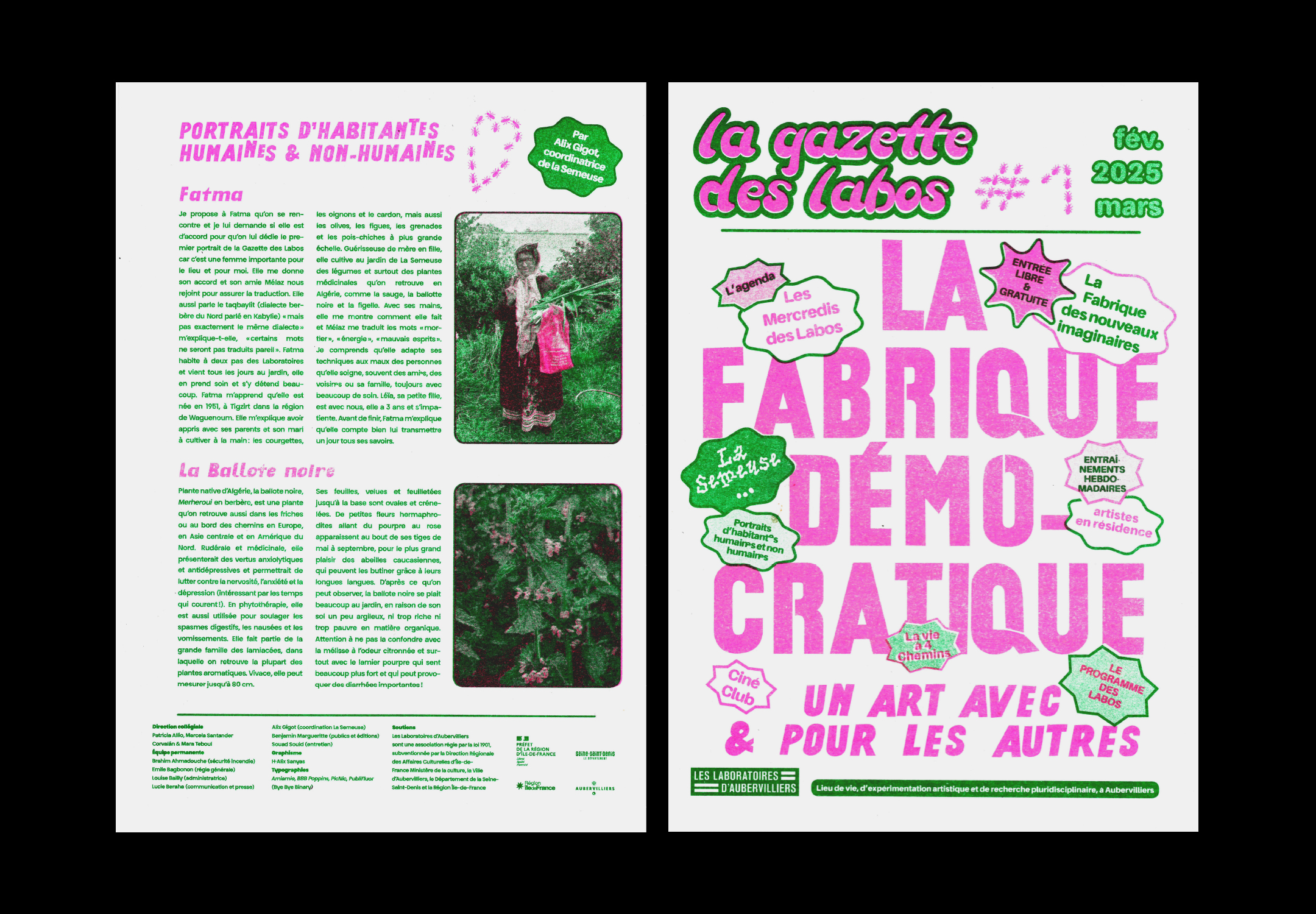 Couverture et quatrième de couverture de la gazette.