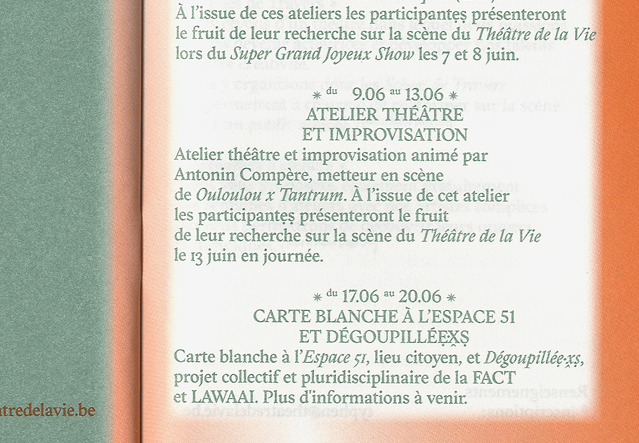 Vue rapprochée du texte et des ligatures inclusives.