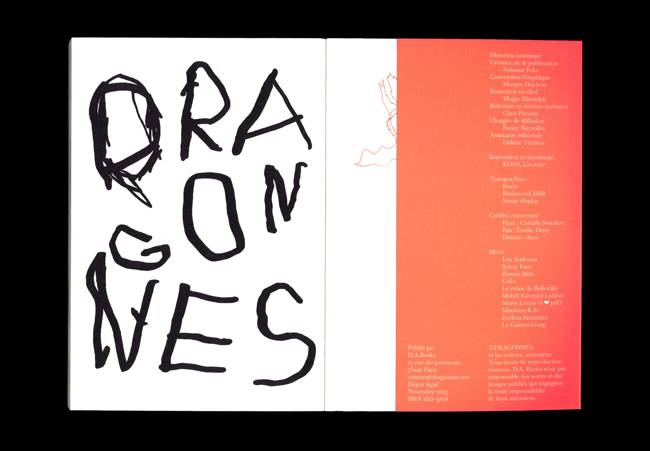 Colophon de la publication Dragonnes 2 : The fiasco show