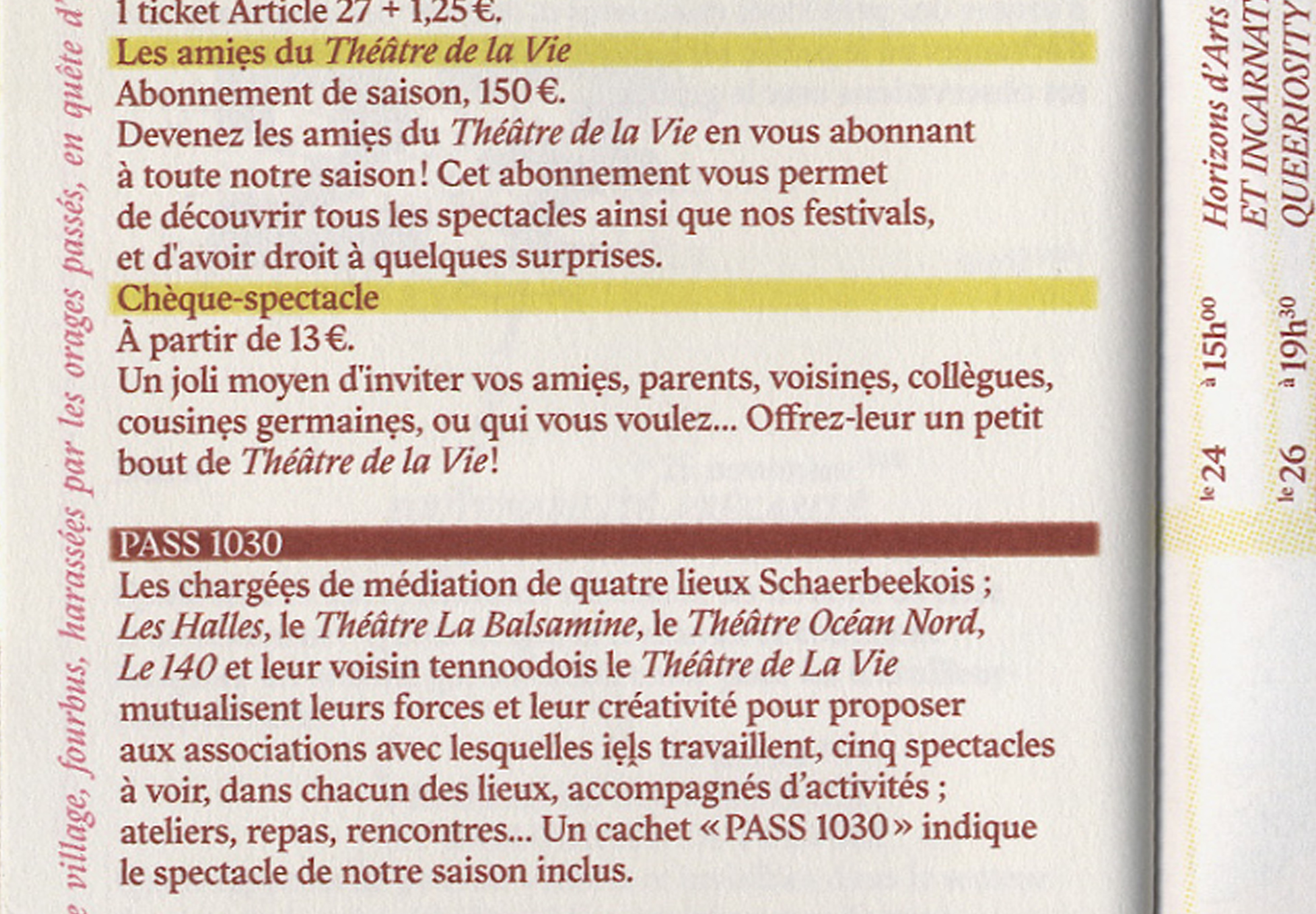 Vue rapprochée sur le texte composé en Adelphe.