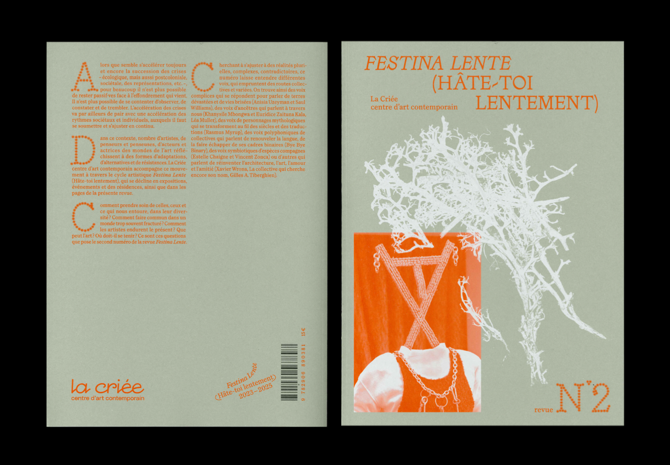 Première et quatrième de couverture de la revue Festina Lente n°2